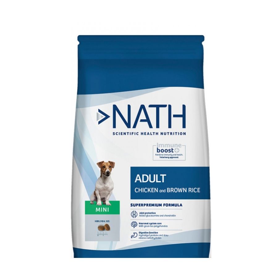 Nath adulto mini sabor pollo y arroz integral alimento para perros, , large image number null